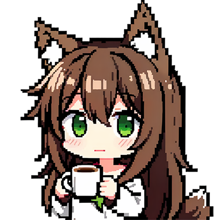 A wolf pixel image